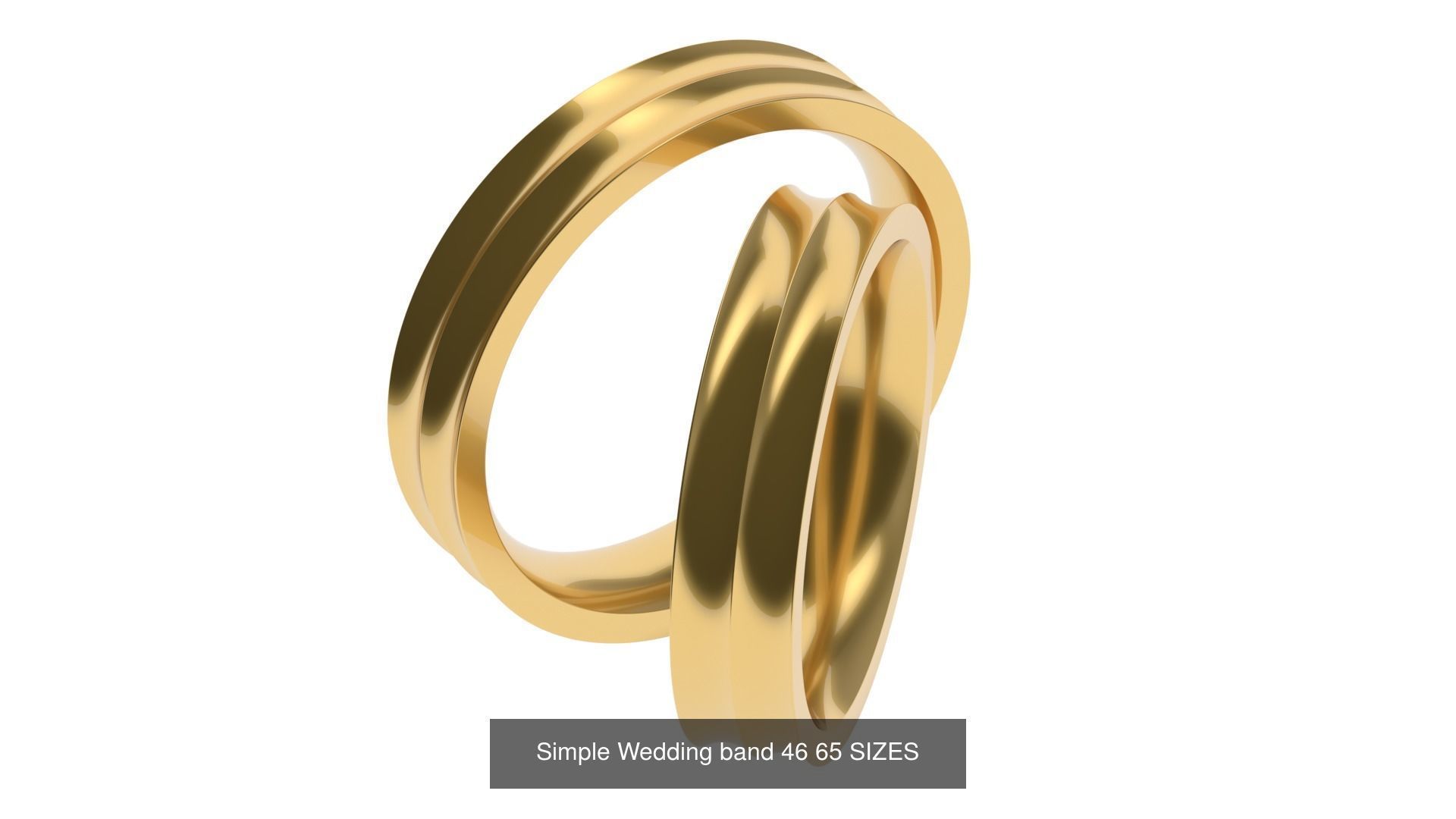 Simple Wedding band 50 profiles 65 sizes 3D Model Collection_49