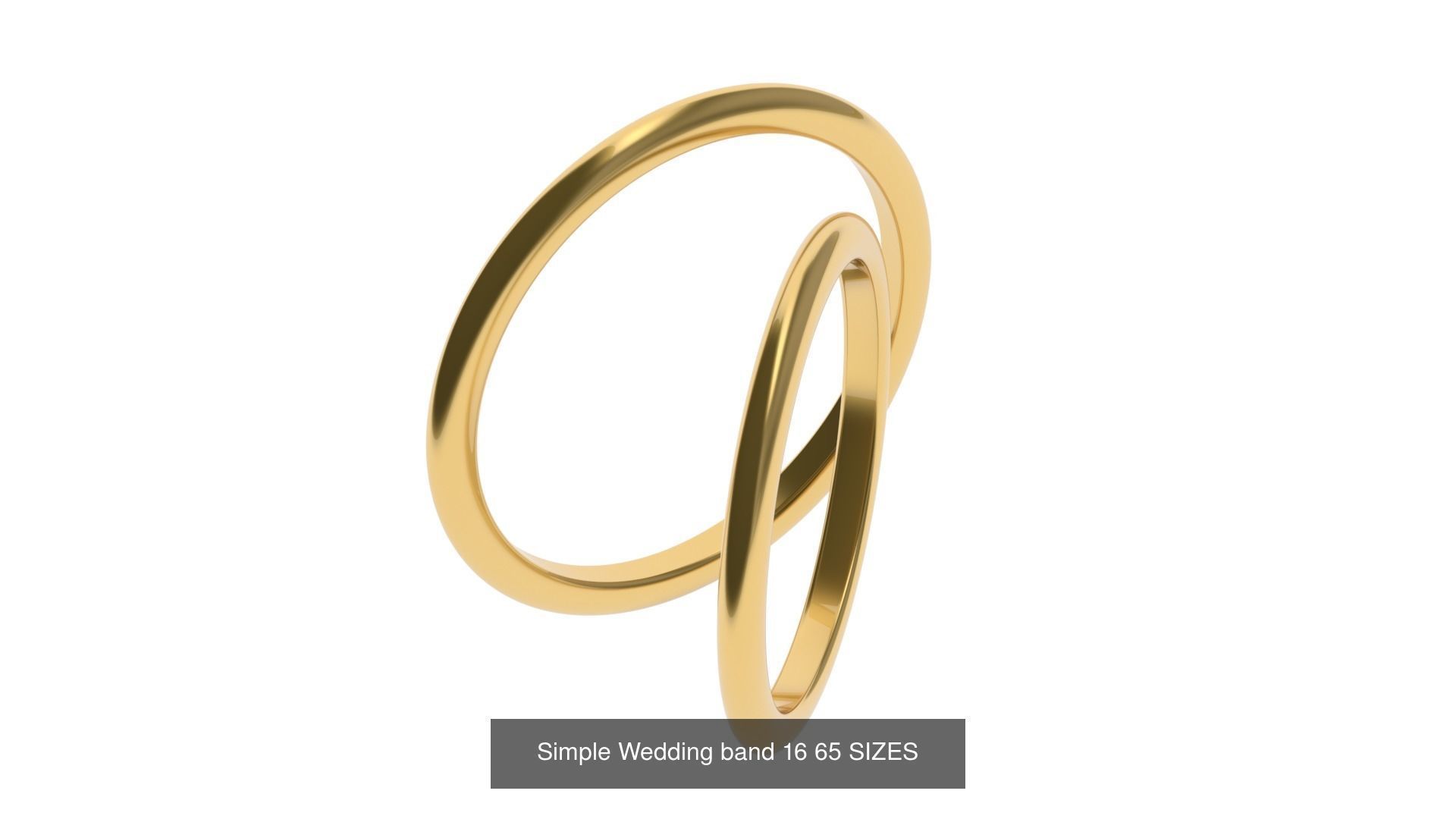 Simple Wedding band 50 profiles 65 sizes 3D Model Collection_19