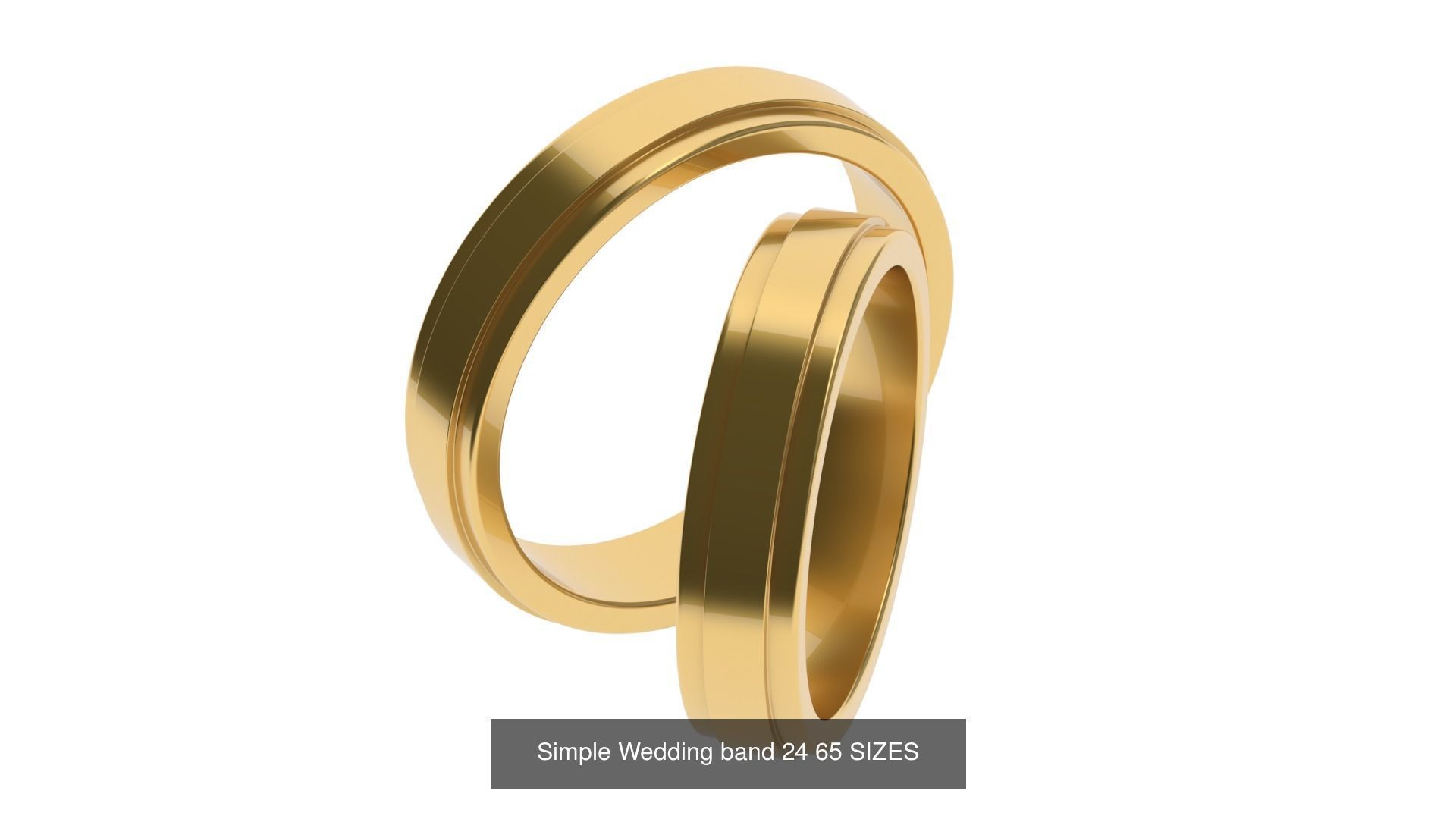 Simple Wedding band 50 profiles 65 sizes 3D Model Collection_27