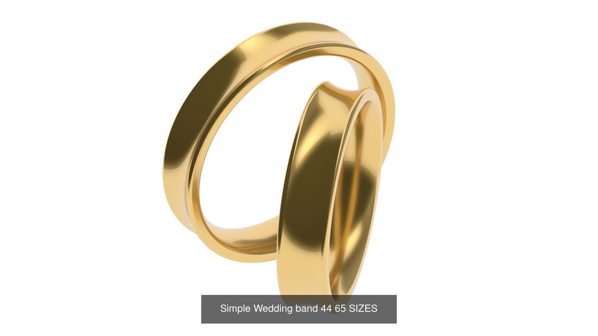 Simple Wedding band 50 profiles 65 sizes 3D Model Collection_47