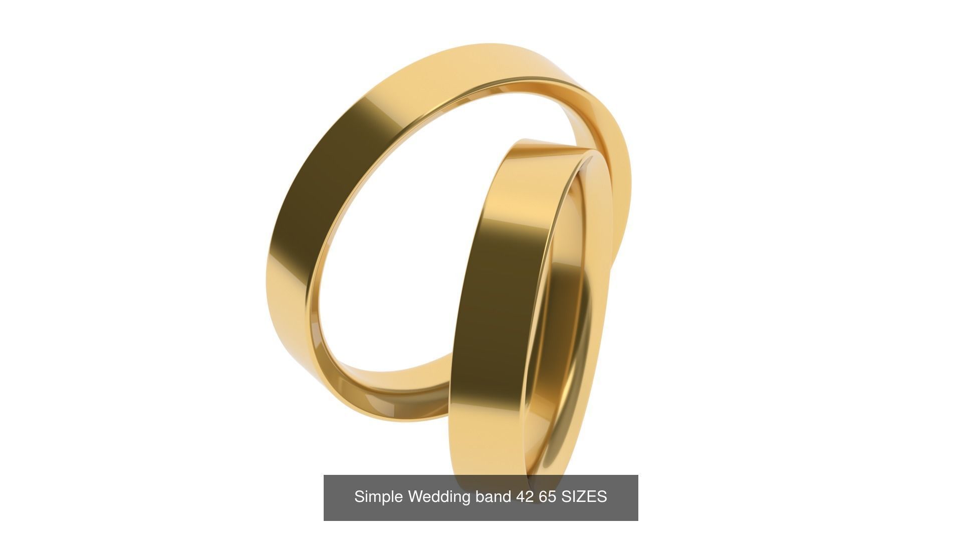 Simple Wedding band 50 profiles 65 sizes 3D Model Collection_45