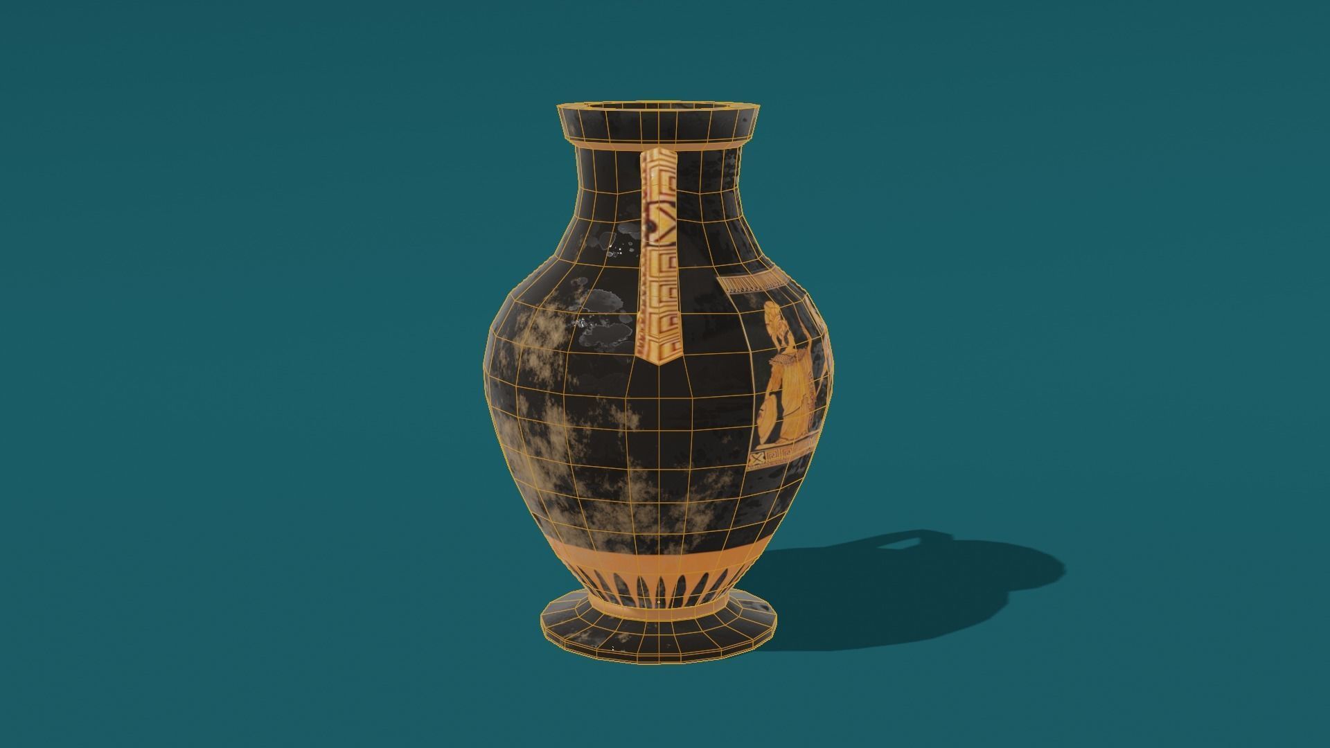 Low Poly Greek Jug and Amphora Low-poly 3D model_14