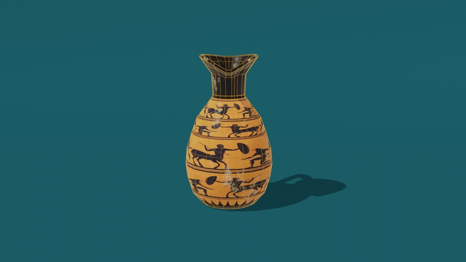 Low Poly Greek Jug and Amphora Low-poly 3D model_6
