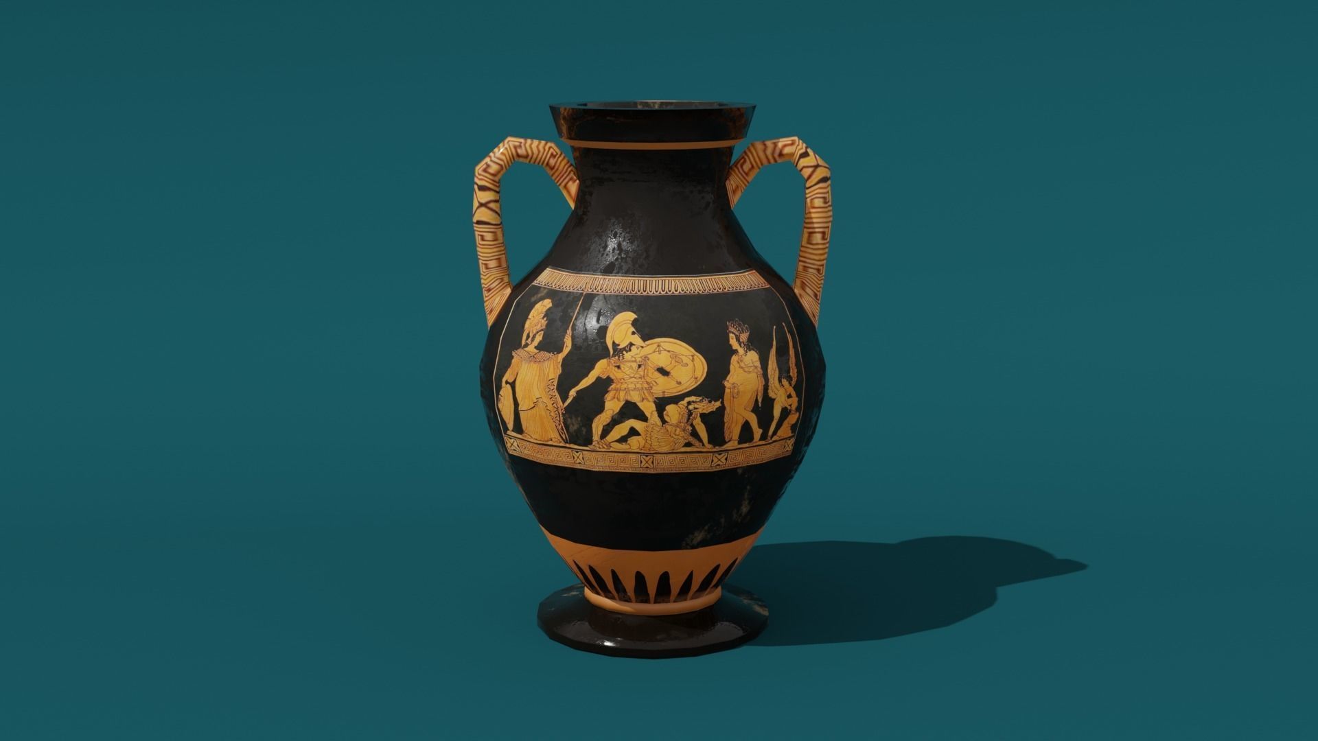 Low Poly Greek Jug and Amphora Low-poly 3D model_10