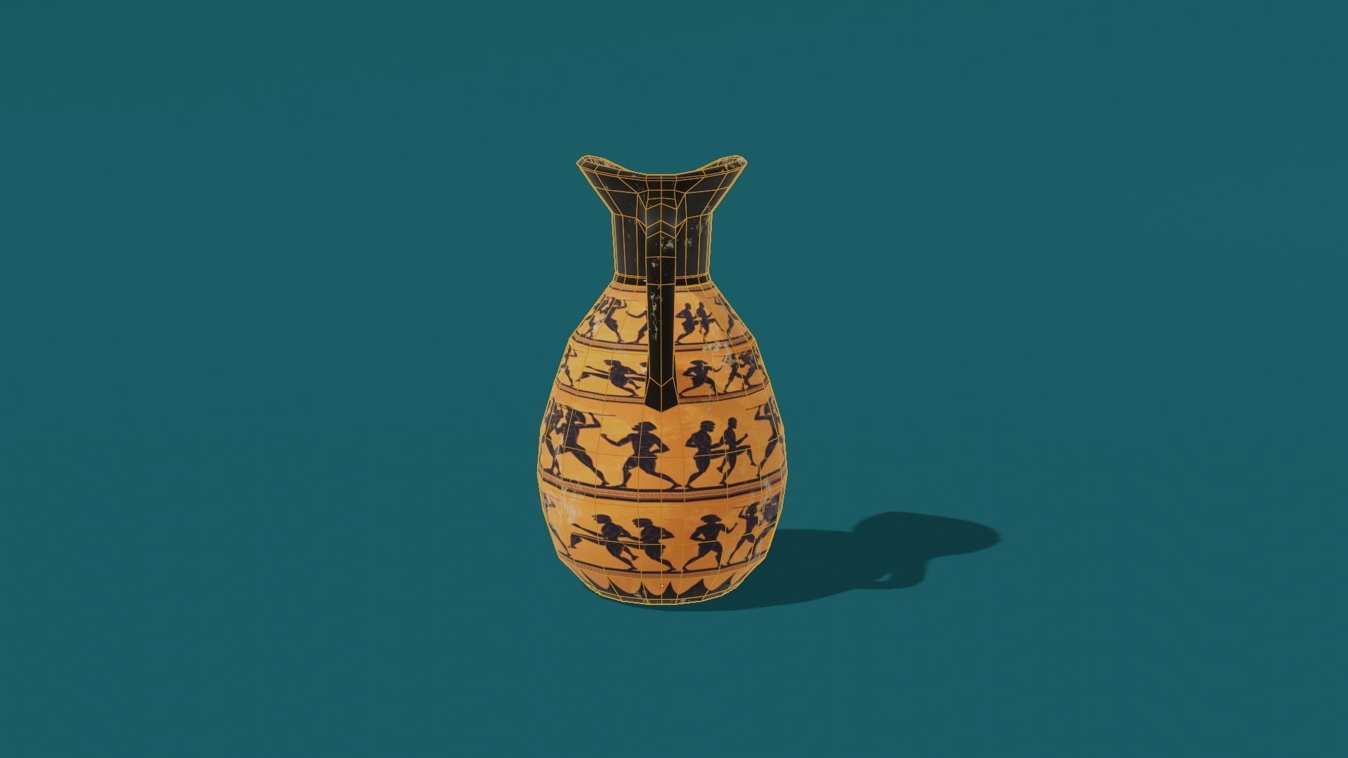 Low Poly Greek Jug and Amphora Low-poly 3D model_8