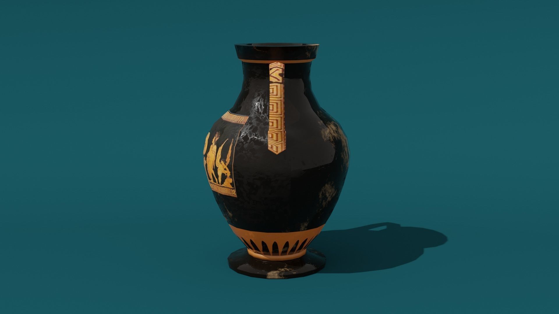 Low Poly Greek Jug and Amphora Low-poly 3D model_12