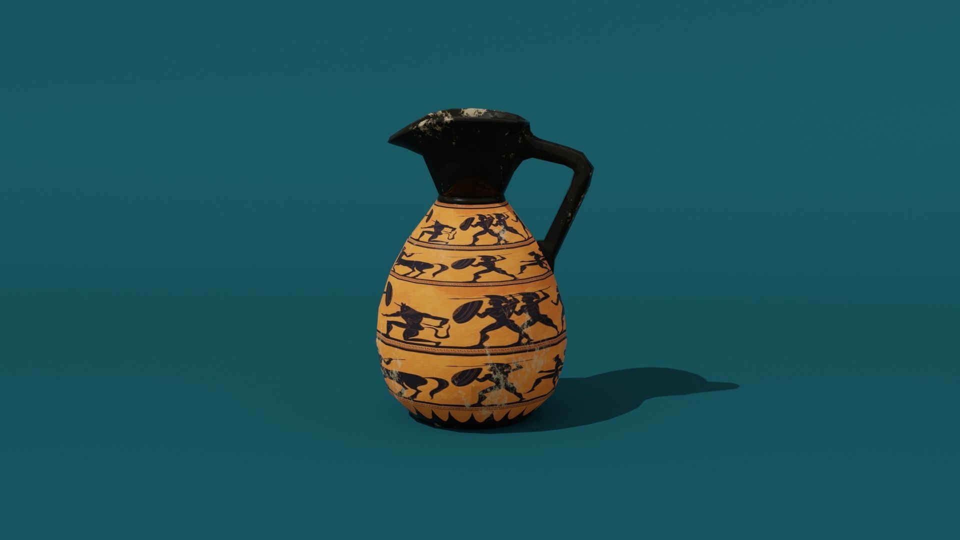 Low Poly Greek Jug and Amphora Low-poly 3D model_1