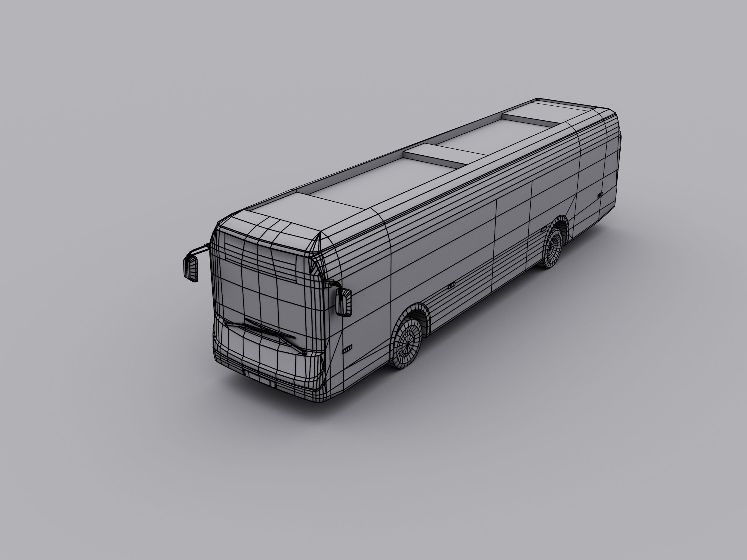 Electric Bus Lowpoly 4 Low-poly 3D model_1