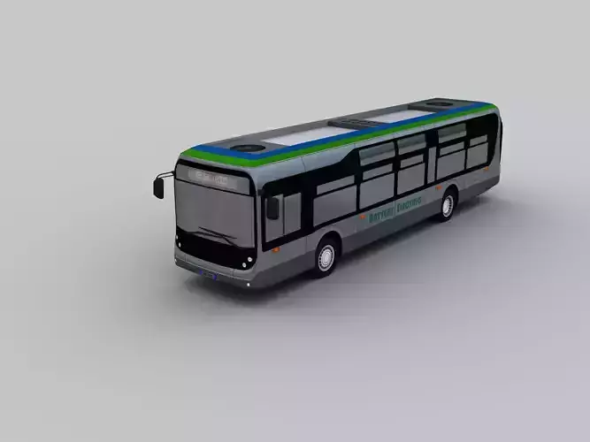 Electric Bus Lowpoly 4
