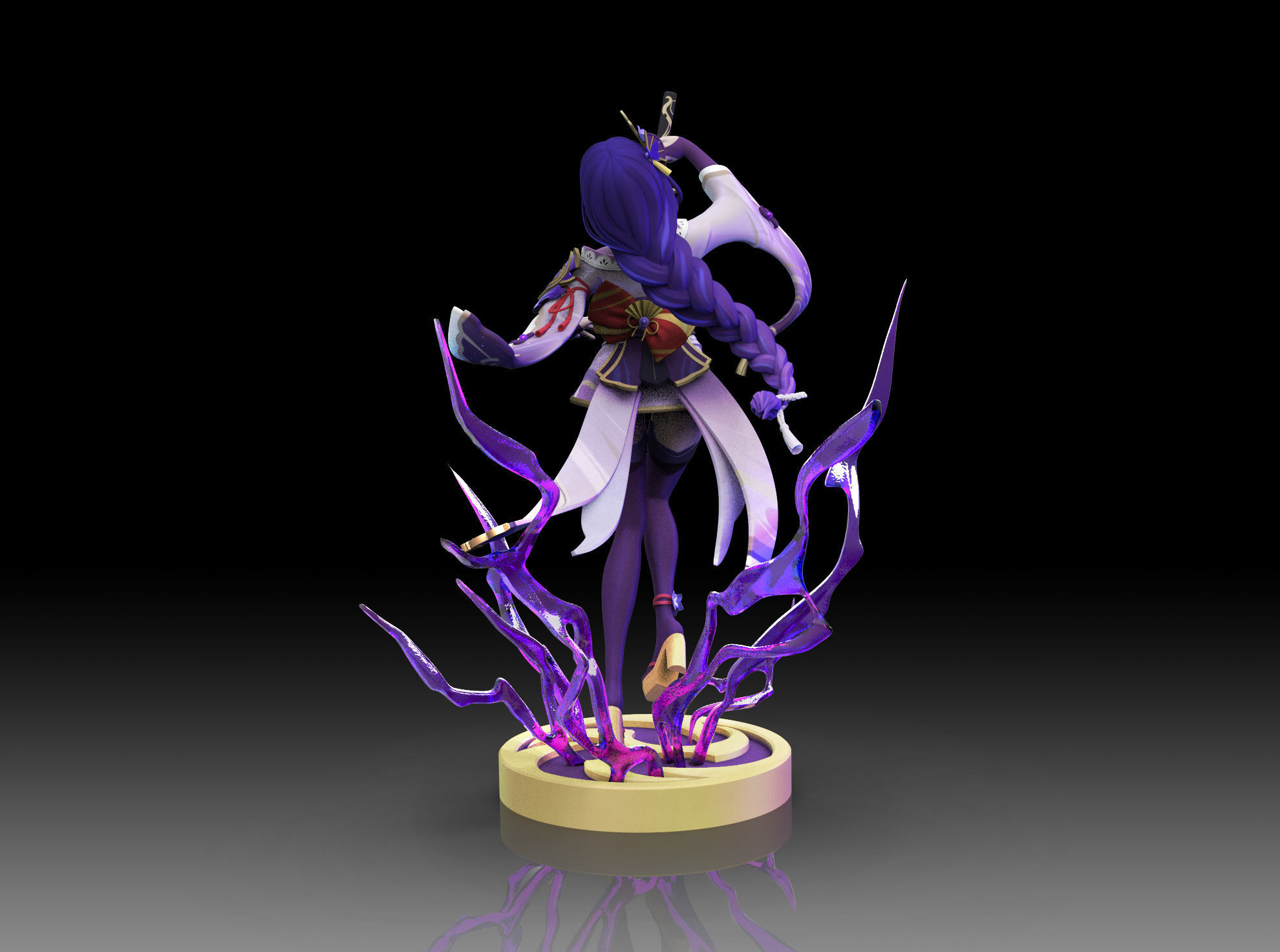 3Dprint - Genshin Impact - Raiden Shogun Baal - Ei - fanart 3D print model_1