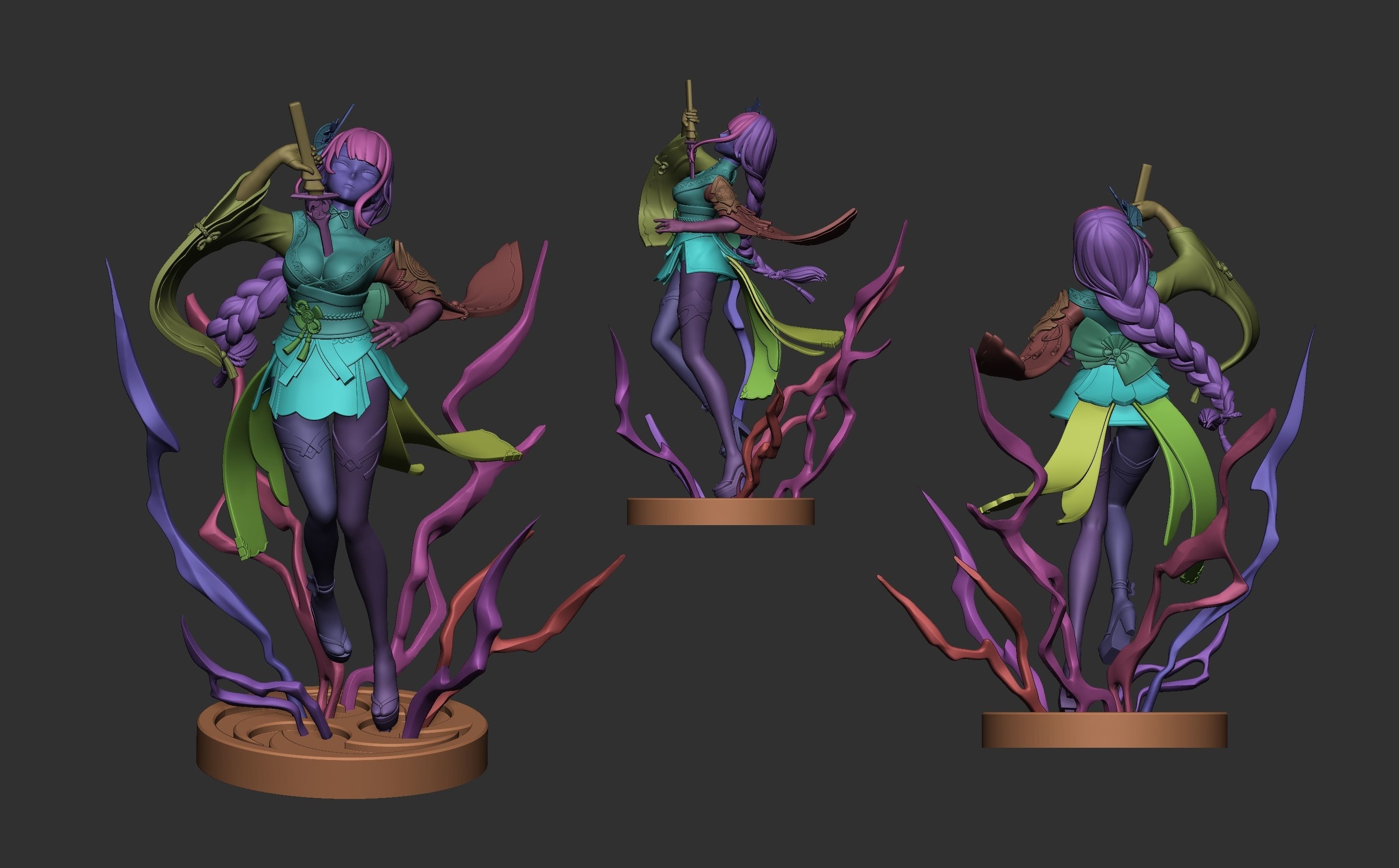 3Dprint - Genshin Impact - Raiden Shogun Baal - Ei - fanart 3D print model_3