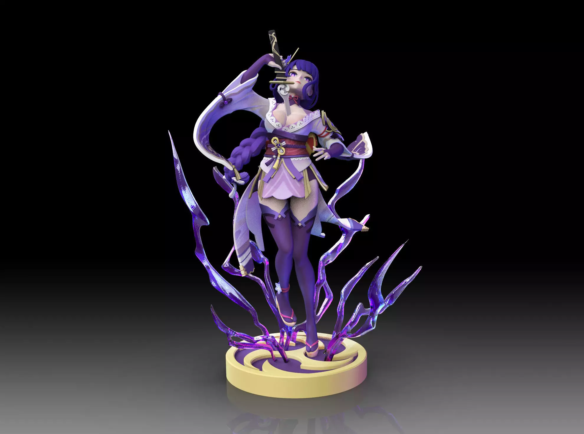 3Dprint - Genshin Impact - Raiden Shogun Baal - Ei - fanart 3D print model_0