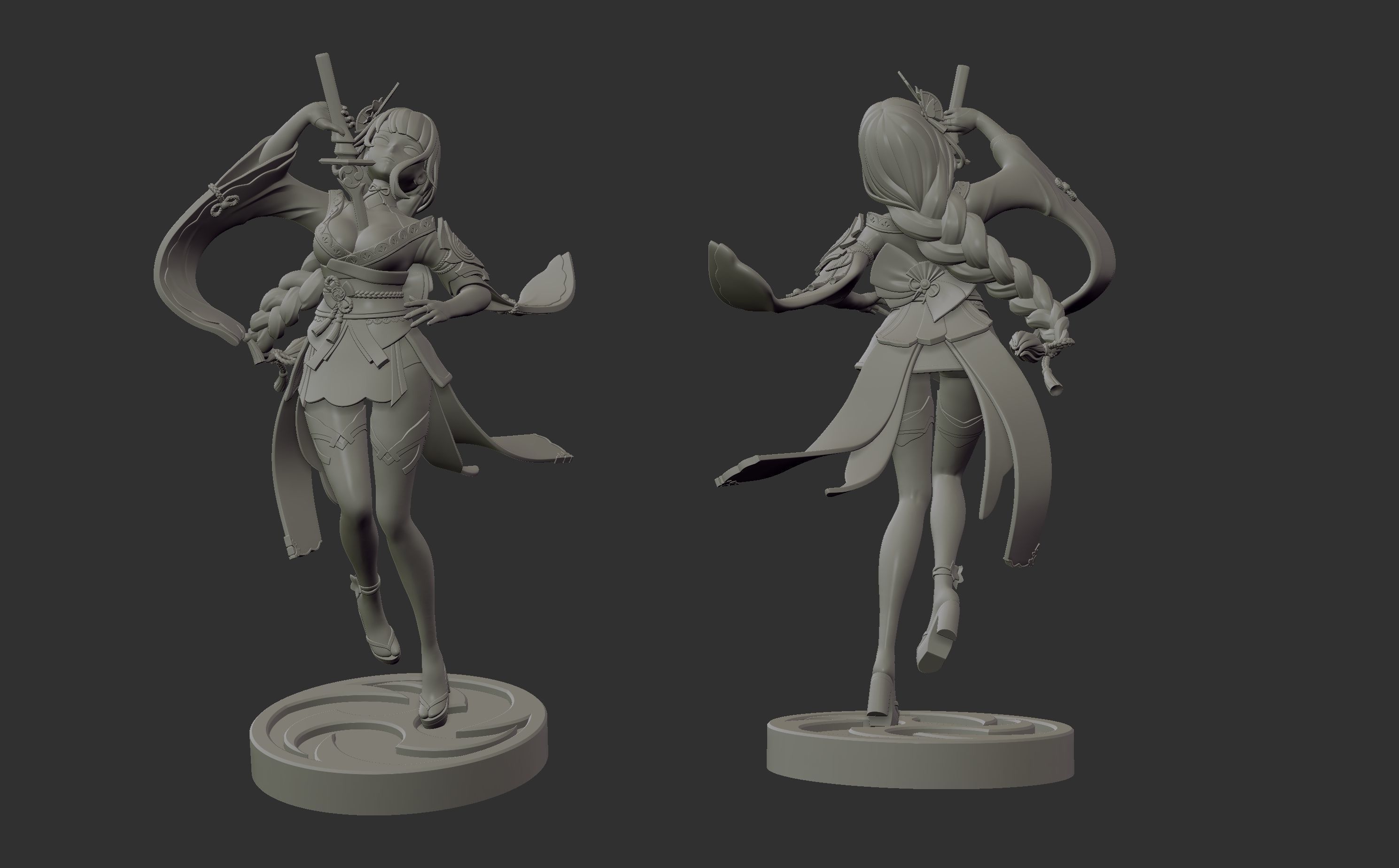 3Dprint - Genshin Impact - Raiden Shogun Baal - Ei - fanart 3D print model_6