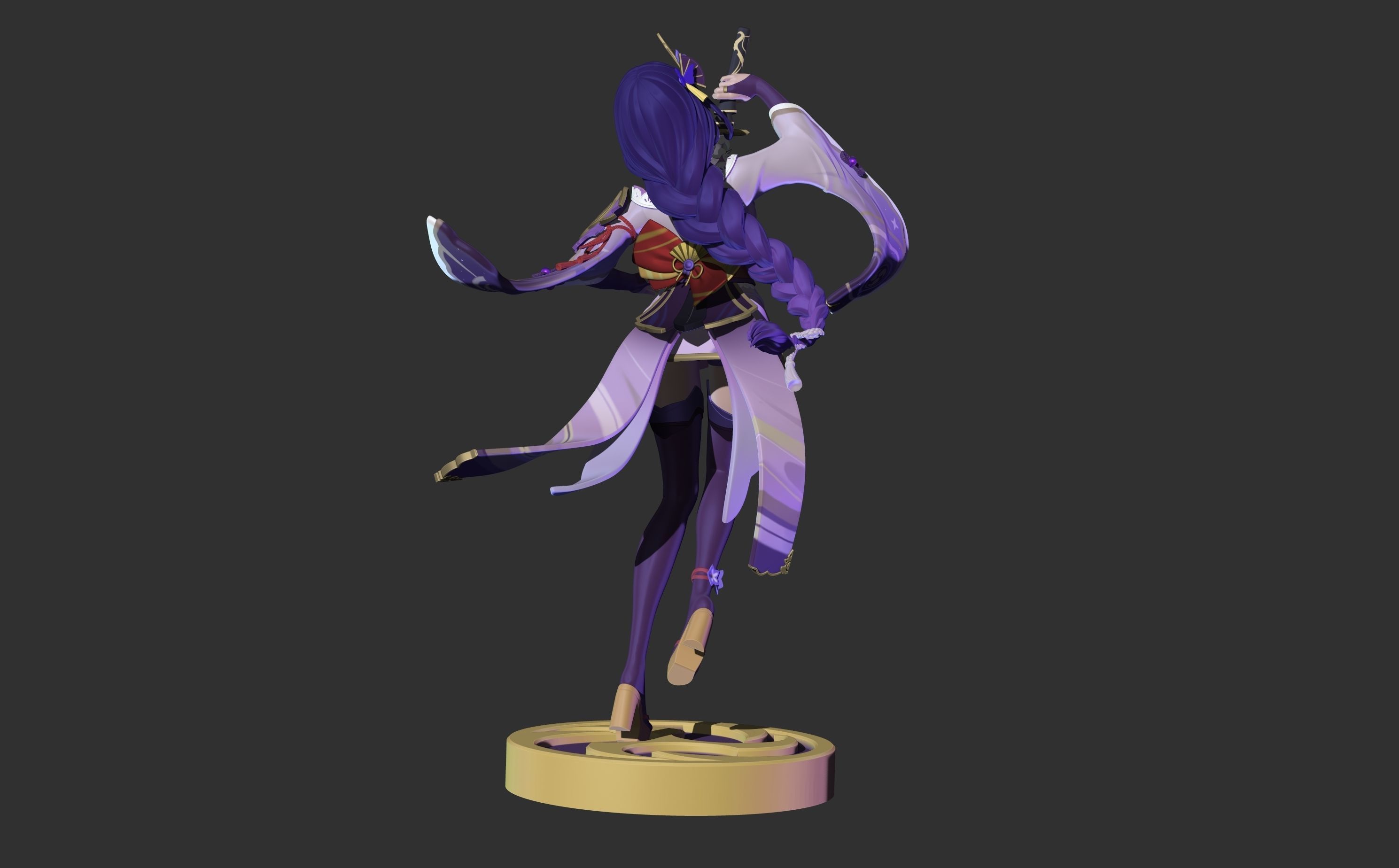 3Dprint - Genshin Impact - Raiden Shogun Baal - Ei - fanart 3D print model_7