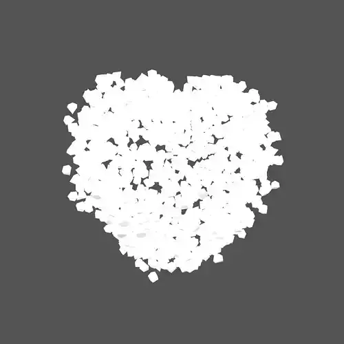 Voxel Heart Rock Style v1 008