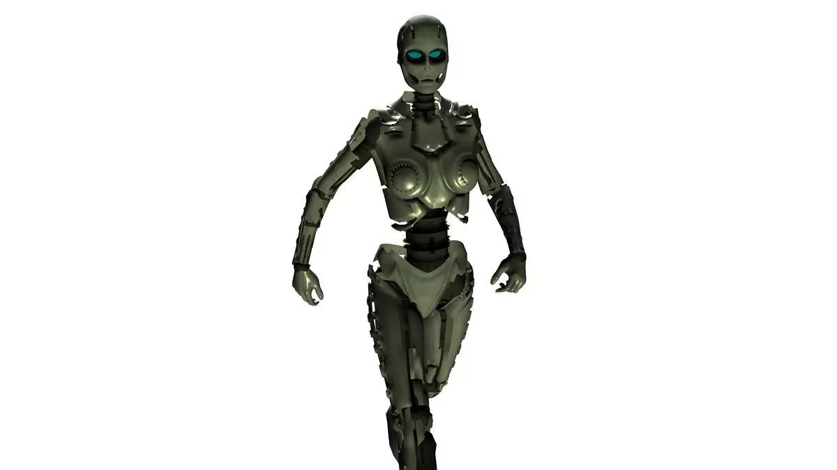 siddharth female robot Free low-poly 3D model
