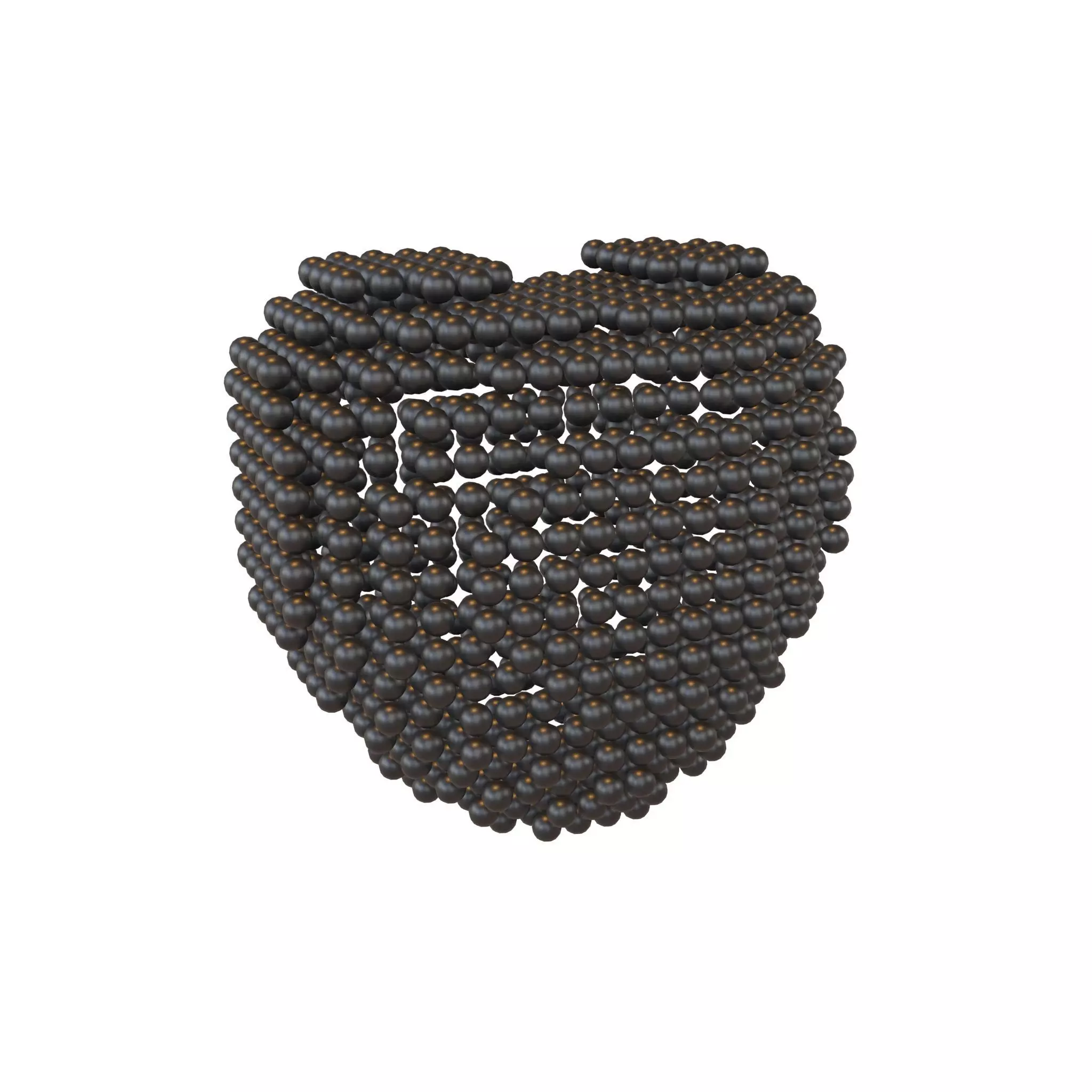 Voxel Heart Round Style v1 001 3D model_0