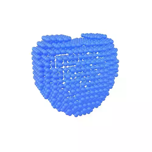 Voxel Heart Round Style v1 002