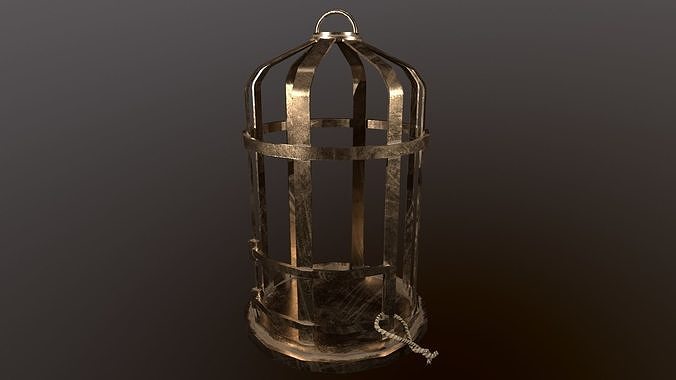 Bird Cage Game Ready Low Poly 3D Model  Low-poly 3D model