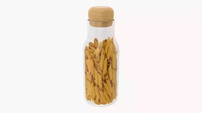 Glass kitchen jar with contents 17