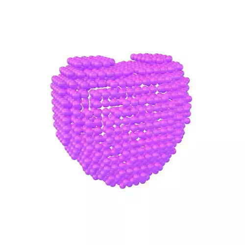 Voxel Heart Round Style v1 006