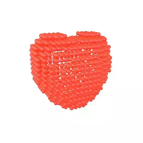 Voxel Heart Round Style v1 007
