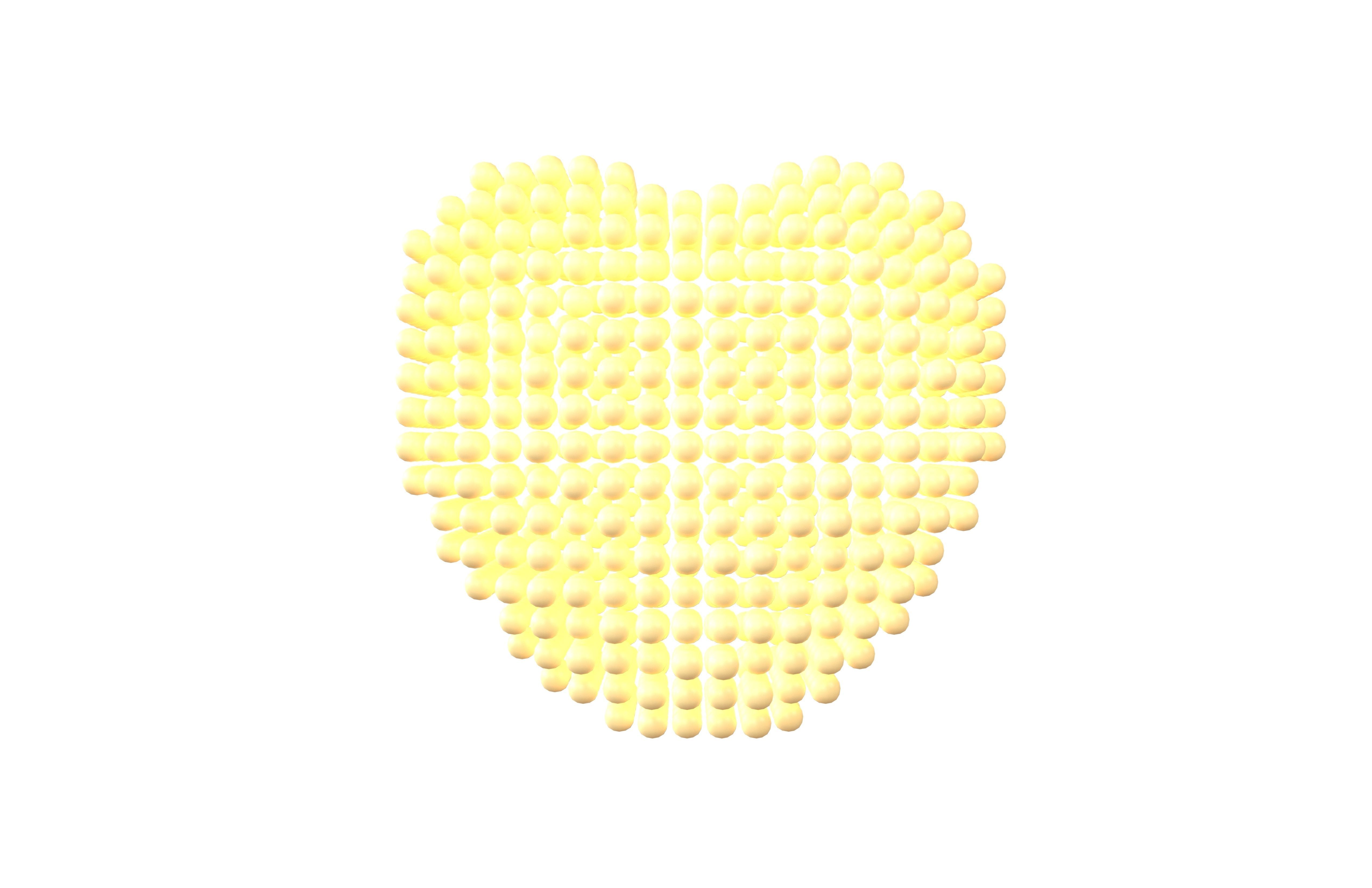 Voxel Heart Round Style v1 010 3D model_1