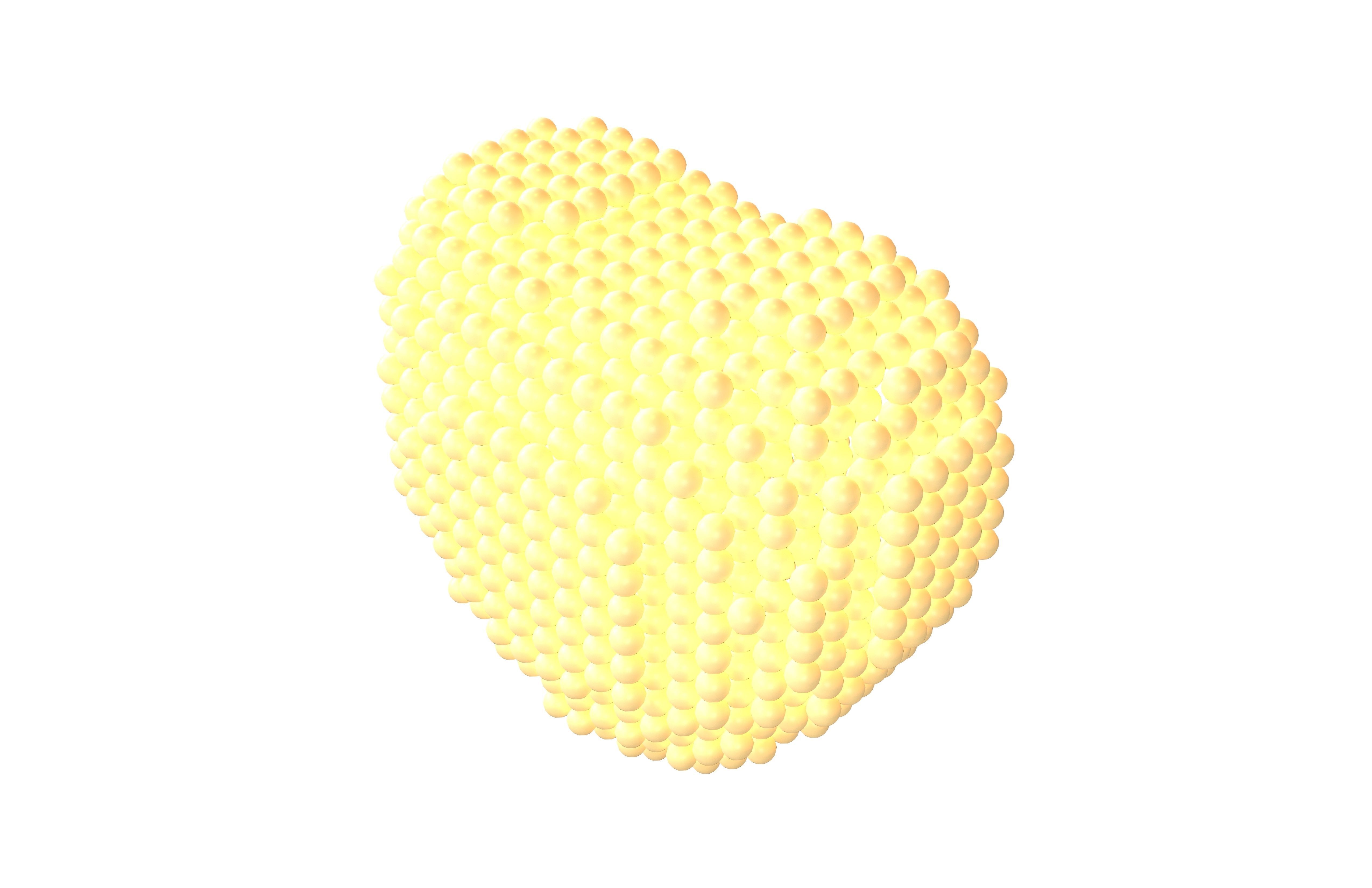 Voxel Heart Round Style v1 010 3D model_2