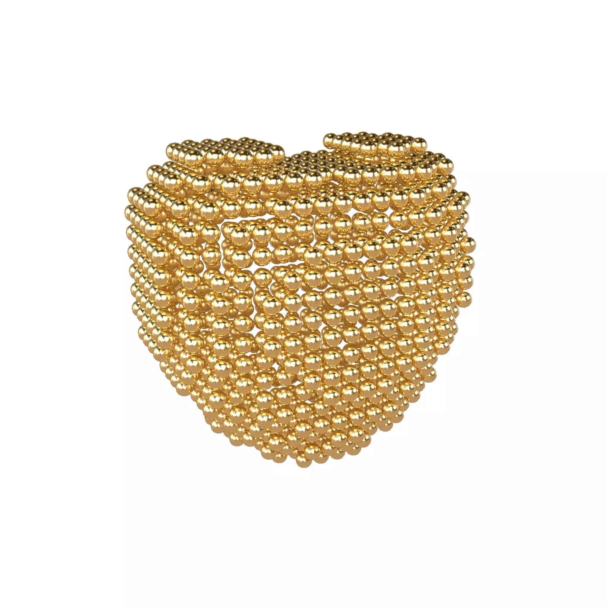 Voxel Heart Round Style v1 011 3D model_0