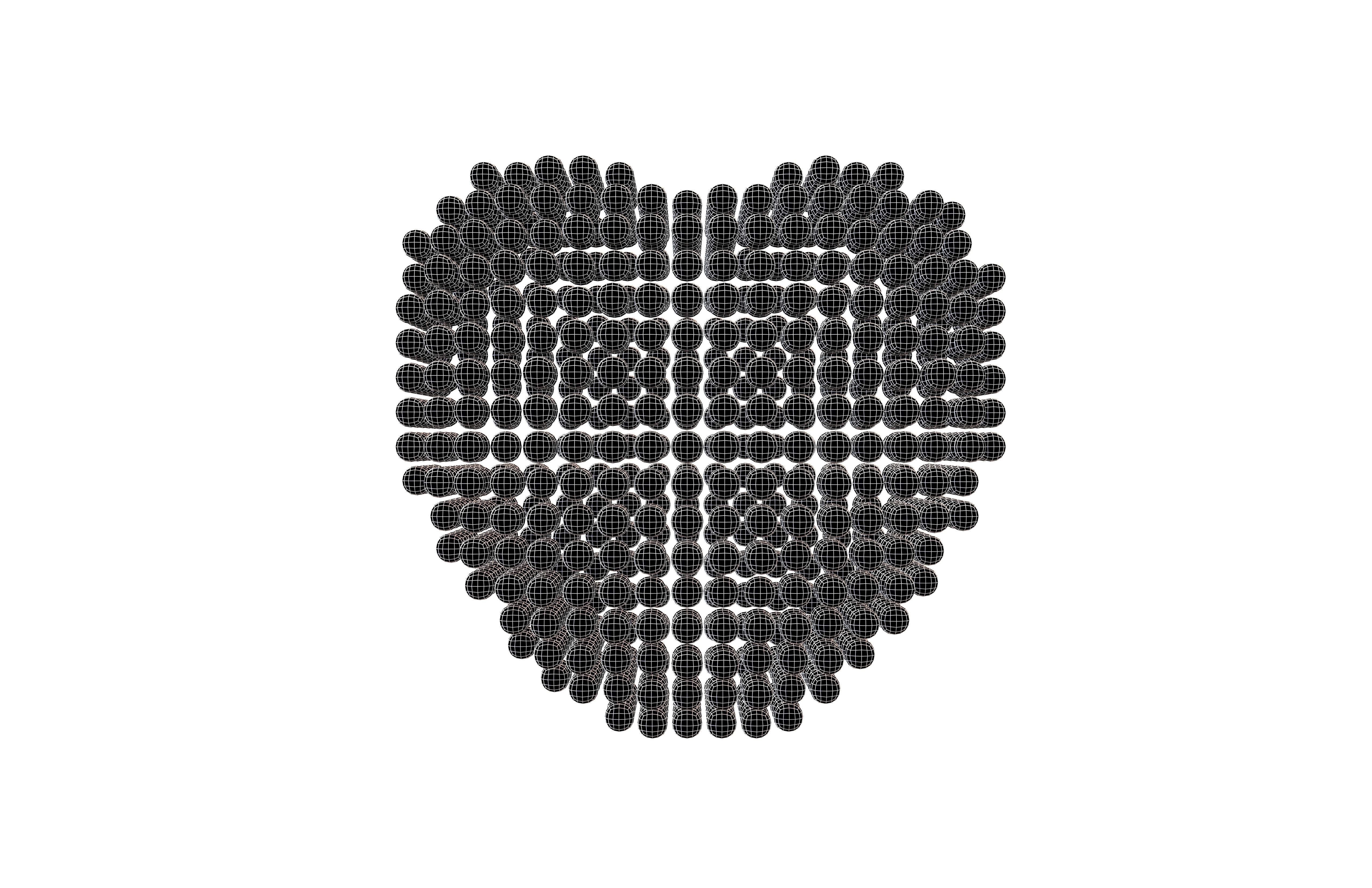 Voxel Heart Round Style v1 011 3D model_5