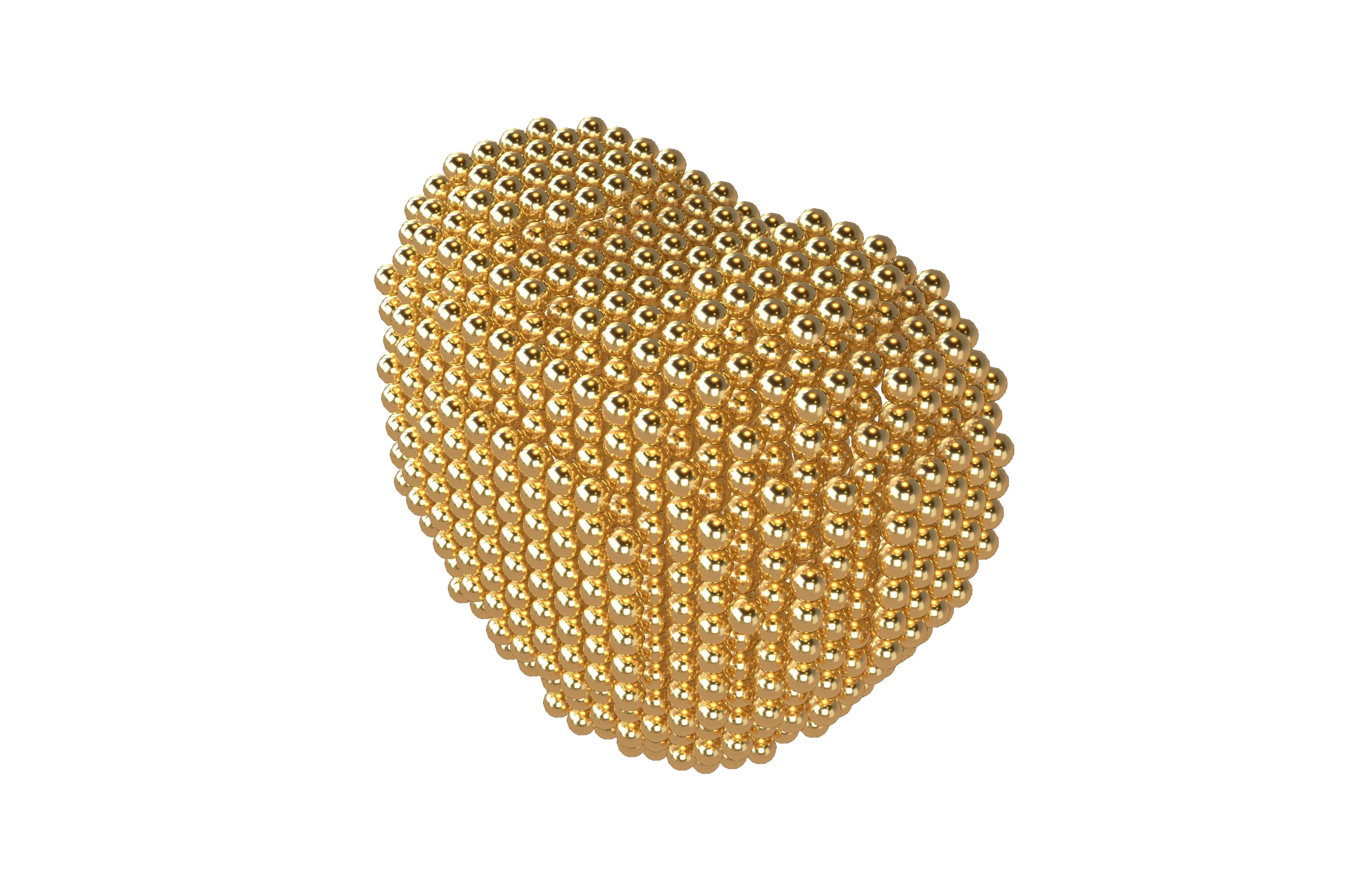 Voxel Heart Round Style v1 011 3D model_2