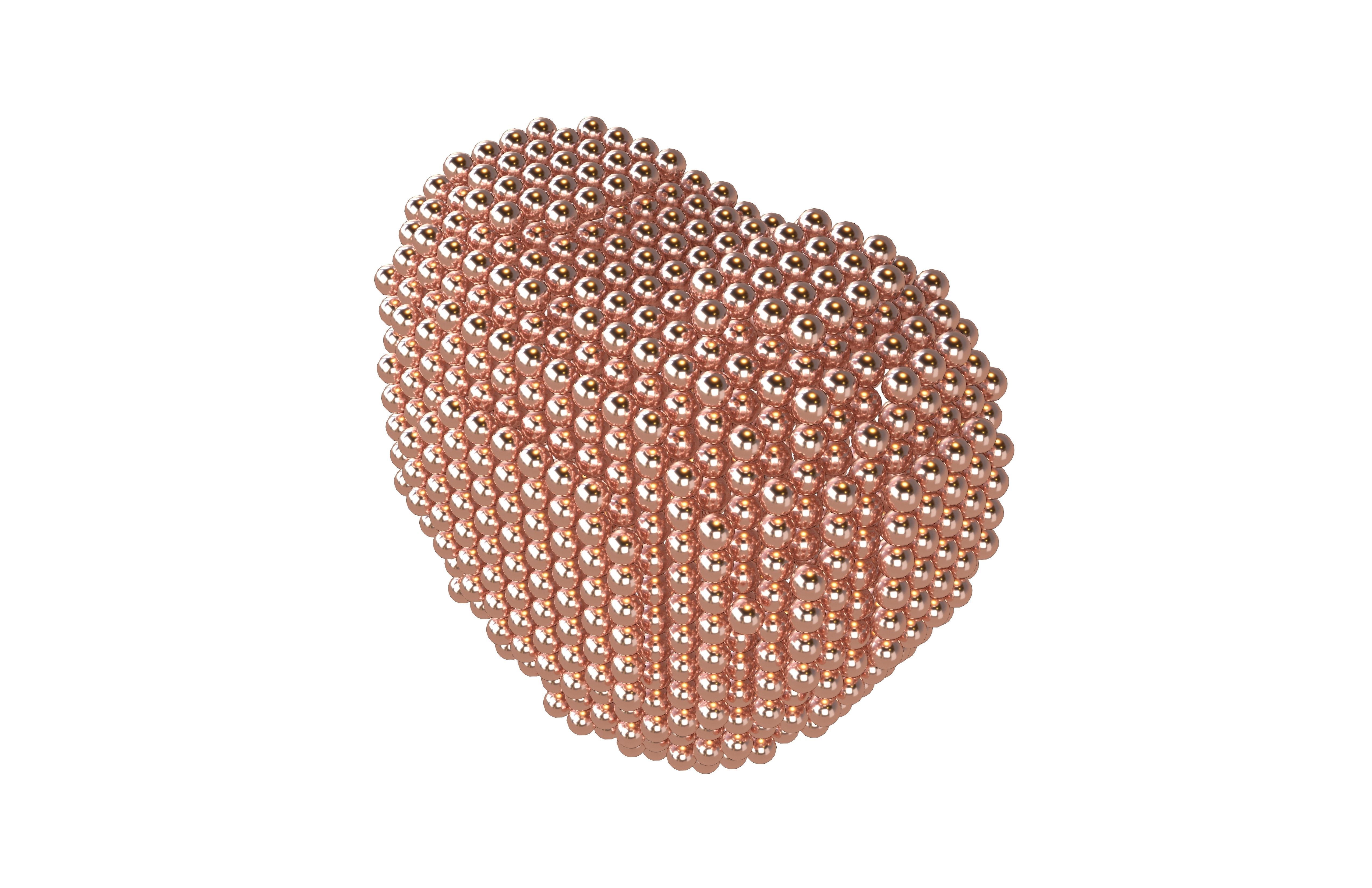 Voxel Heart Round Style v1 013 3D model_1