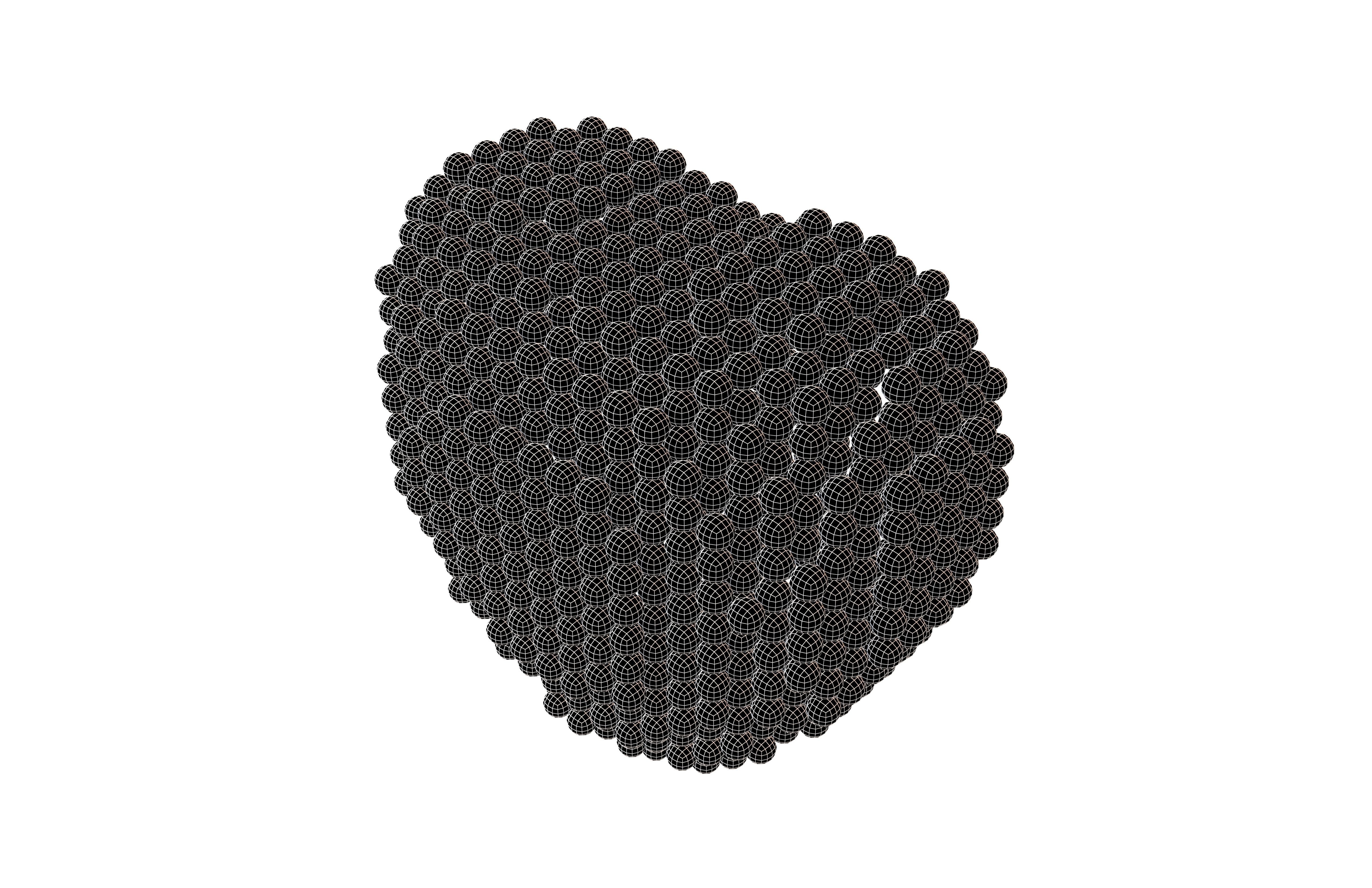 Voxel Heart Round Style v1 013 3D model_6