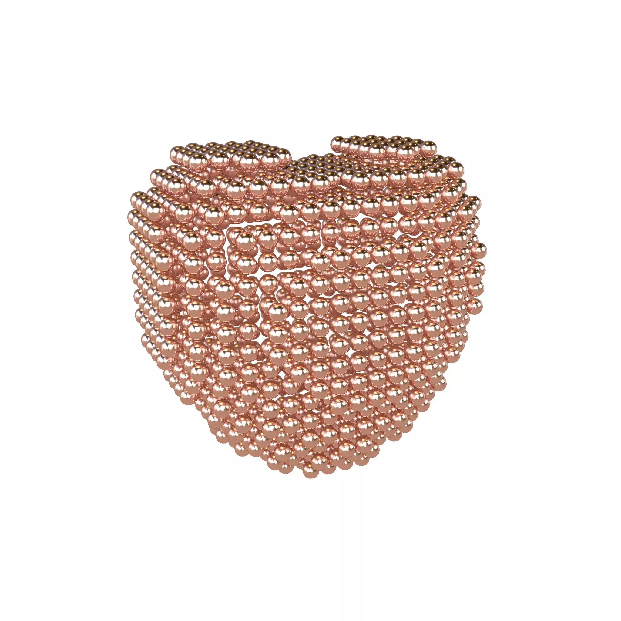 Voxel Heart Round Style v1 013 3D model_0