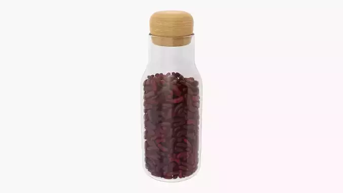 Glass kitchen jar with contents 19