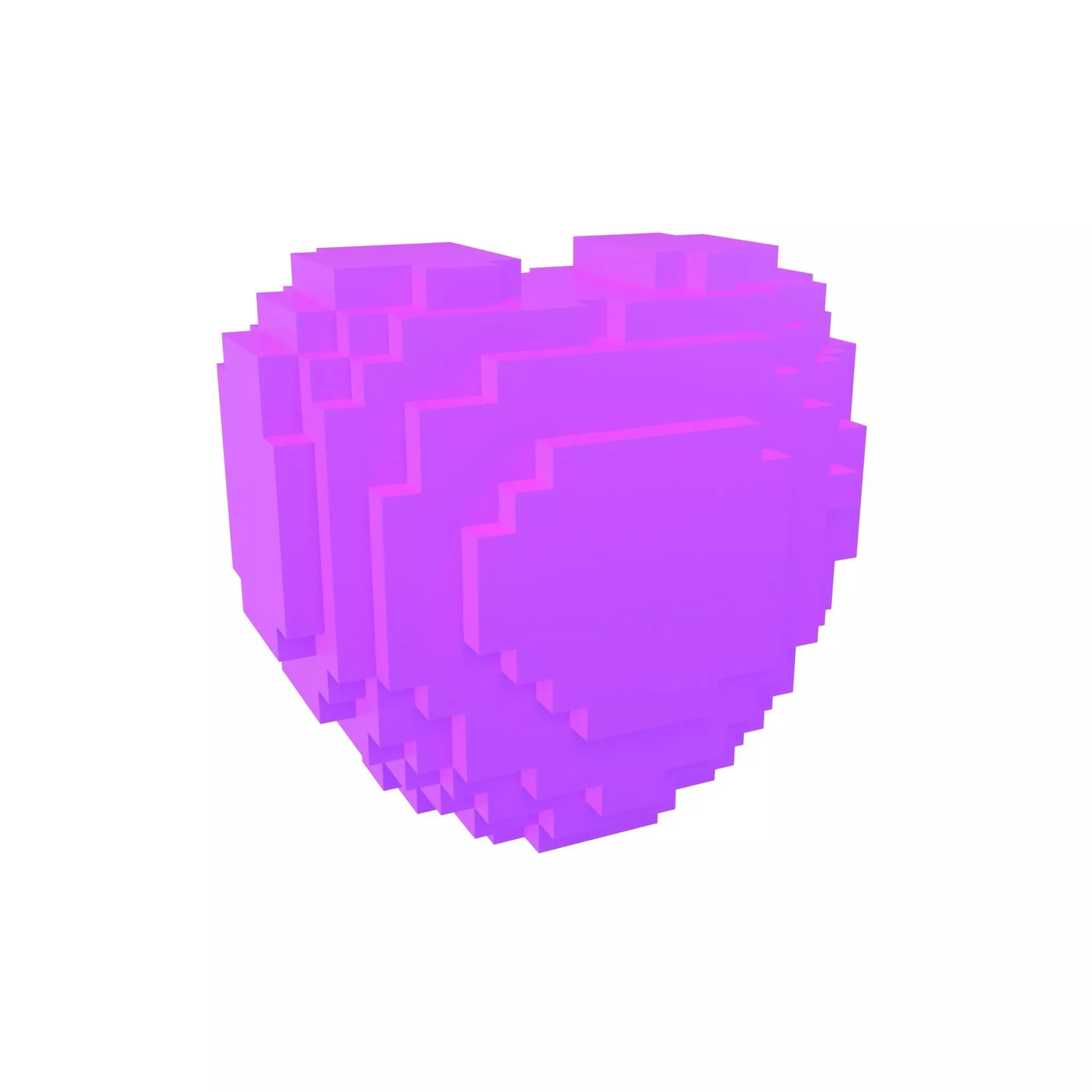 Voxel Heart v1 006 Low-poly 3D model_0