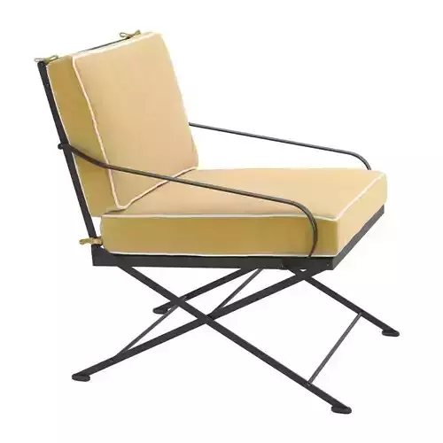 Classic outdoor terrace wrought  iron lounge chair