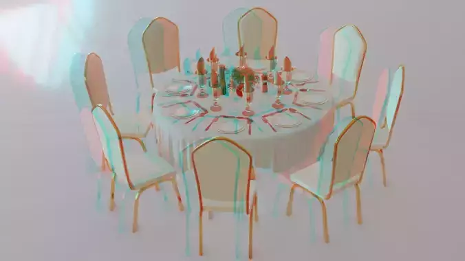 round 8 seat restaurant table set