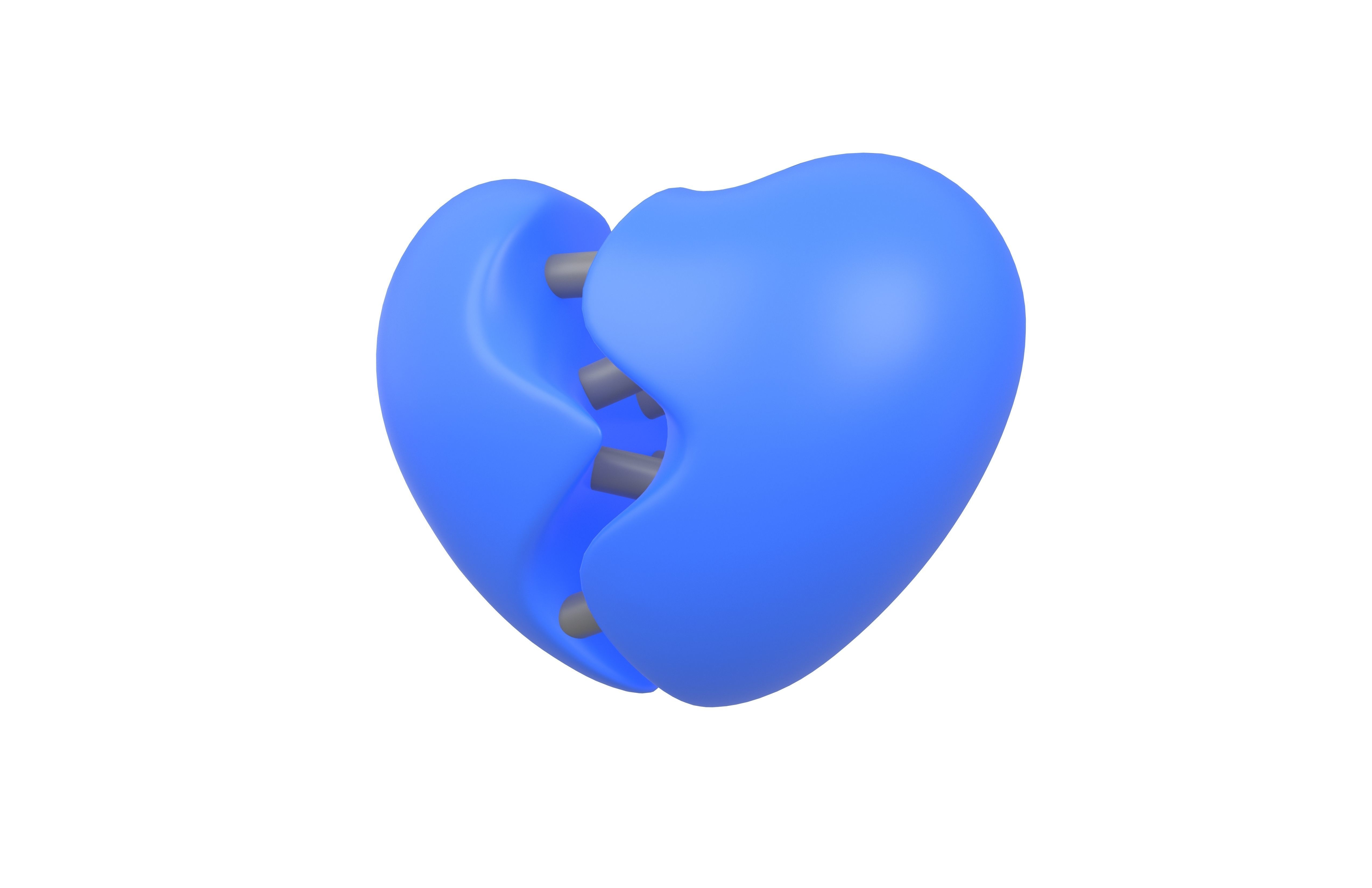 Broken Heart v3 004 Low-poly 3D model_2