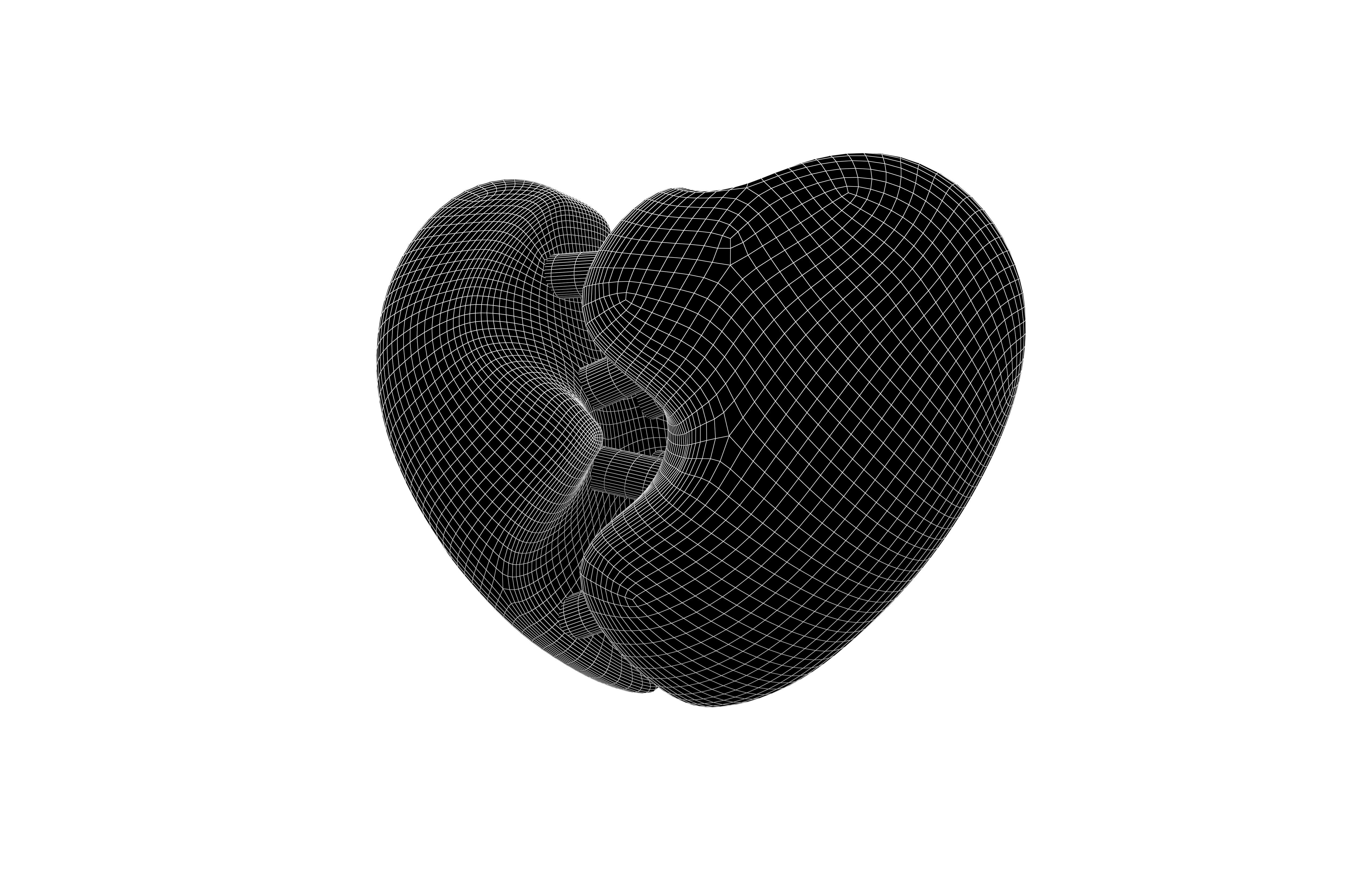 Broken Heart v3 004 Low-poly 3D model_6