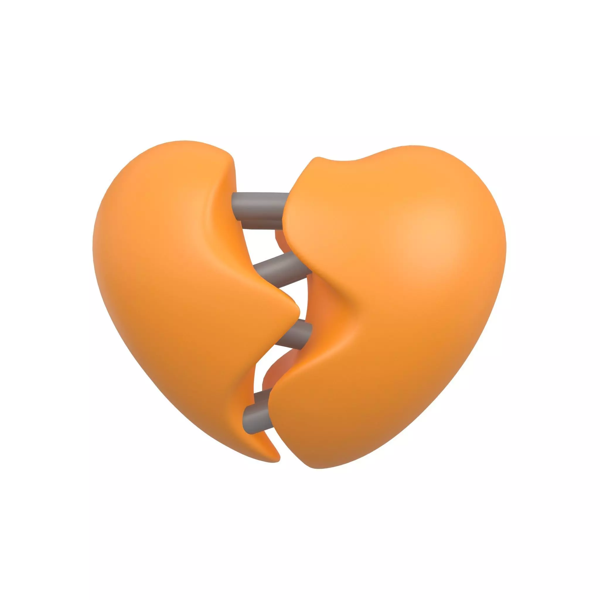 Broken Heart v3 007 Low-poly 3D model_0
