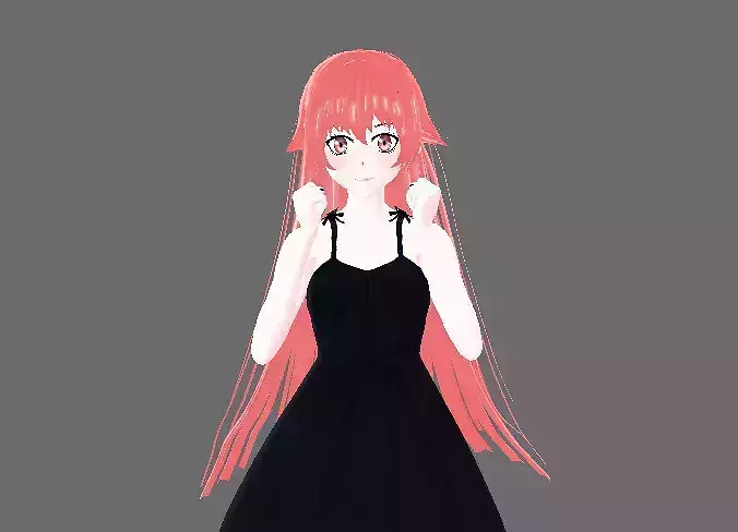 Yuno Gasai Anime - 3d Character Ready for VRCHAT