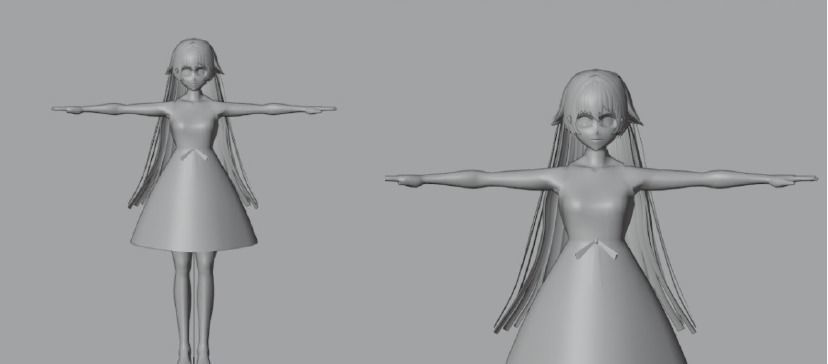 Yuno Gasai Anime - 3d Character Ready for VRCHAT Low-poly 3D model_18