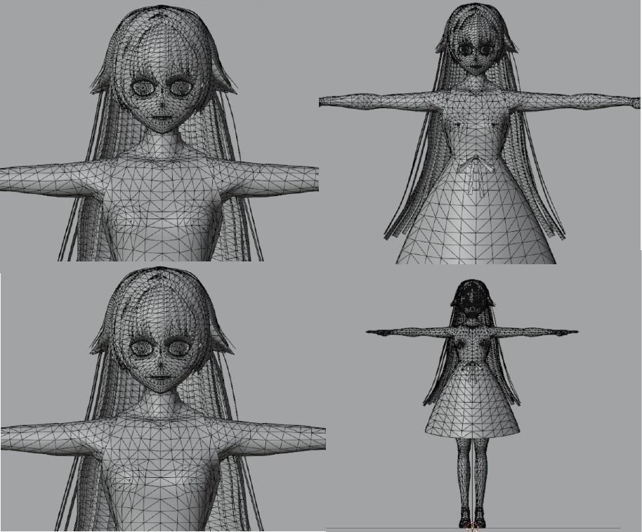 Yuno Gasai Anime - 3d Character Ready for VRCHAT Low-poly 3D model_19