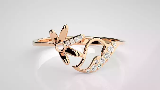 Ultra light wt Women Ring 3dm stl renders details 