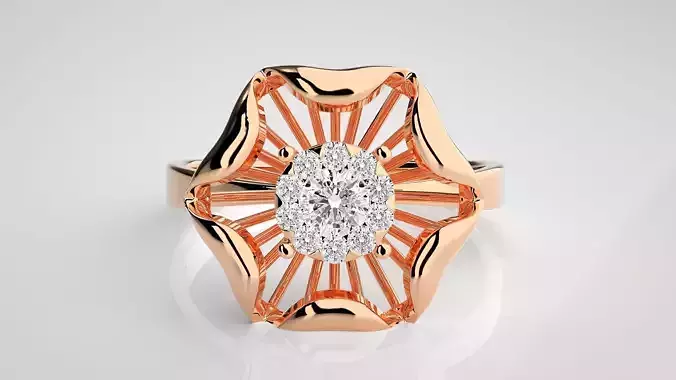 Ultra light wt Women Ring 3dm stl renders details 