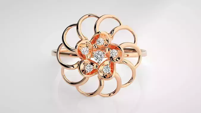 Ultra light wt Women Ring 3dm stl renders details 