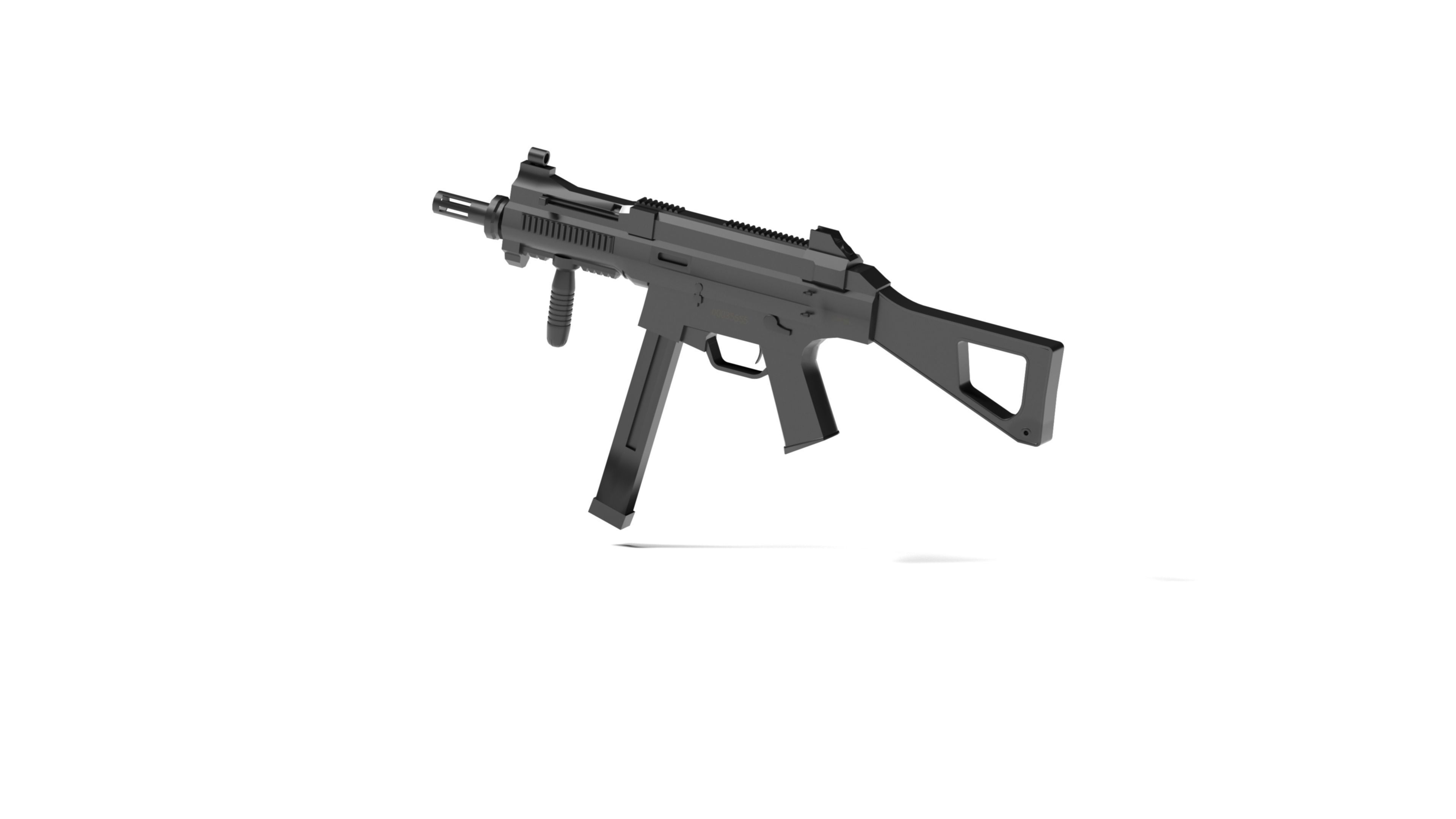 Ump5  Gun Free low-poly 3D model_4