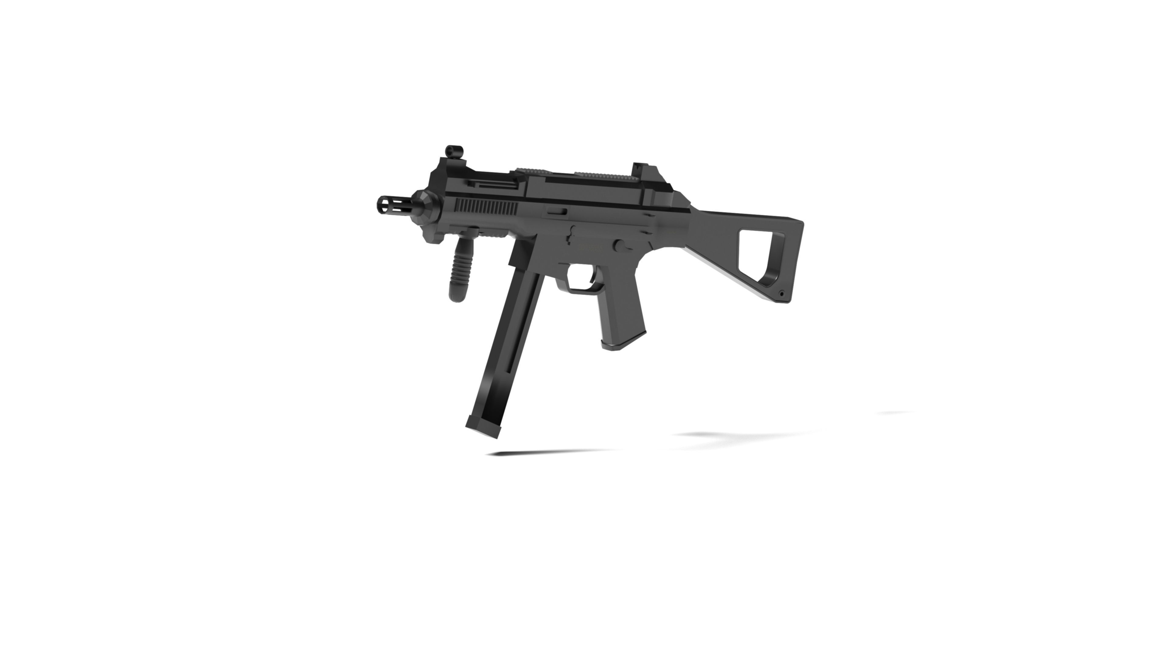 Ump5  Gun Free low-poly 3D model_6