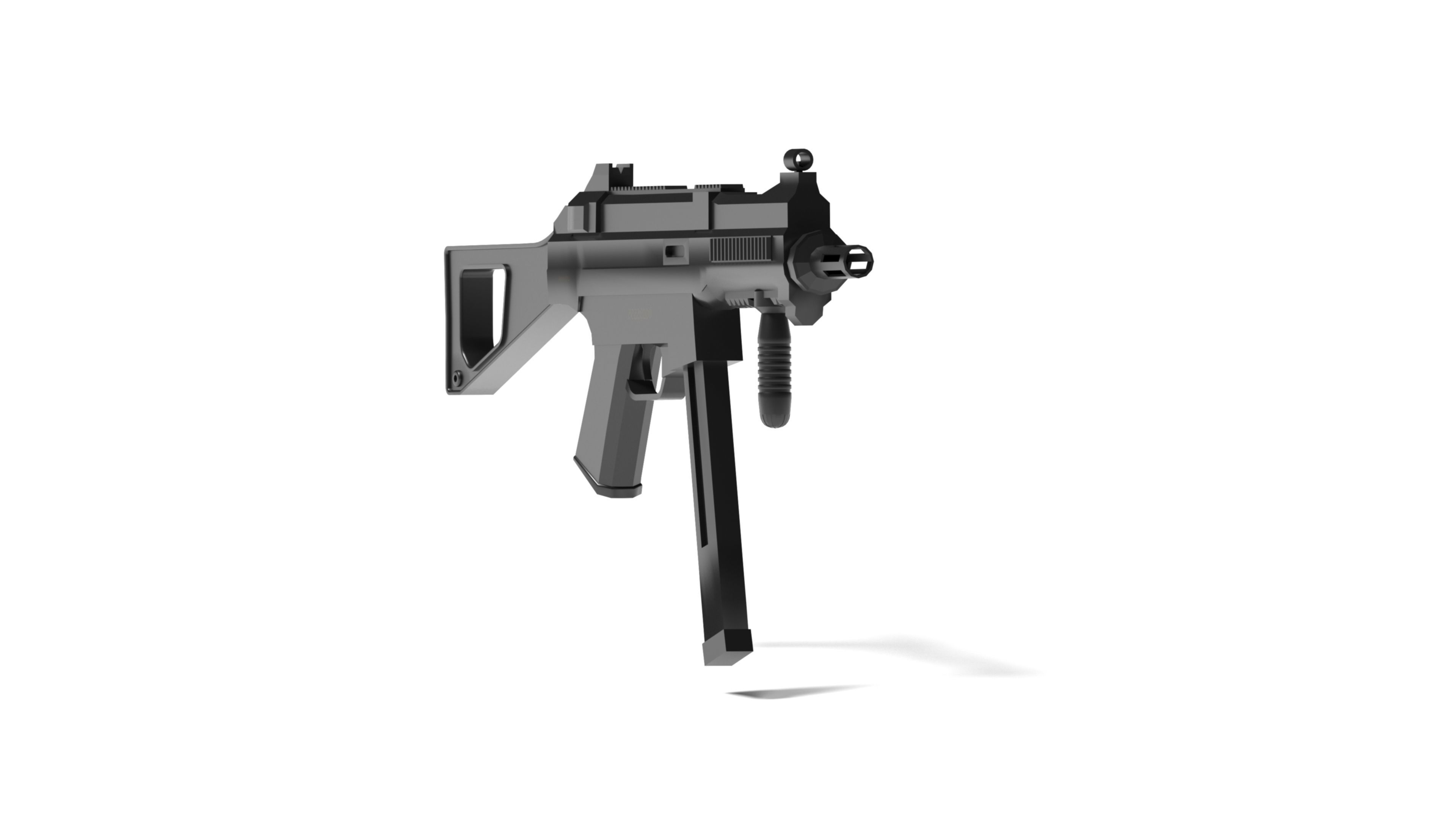 Ump5  Gun Free low-poly 3D model_7
